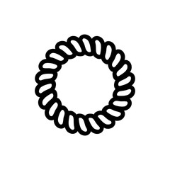 elastic hair spiral scrunchies icon vector. elastic hair spiral scrunchies sign. isolated contour symbol illustration