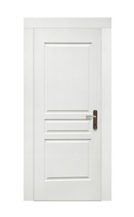 wooden door isolated on white