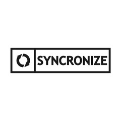 synchronize button in trendy flat style