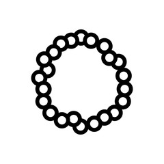 scrunchies beads icon vector. scrunchies beads sign. isolated contour symbol illustration