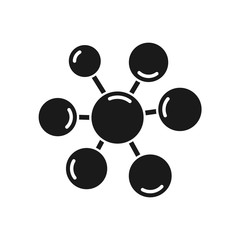 molecule icon in trendy flat style 