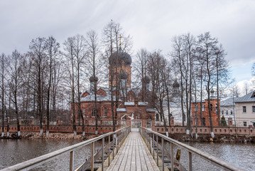 Vvedensky Island Monastery, Cover. Vladimir region. Spring