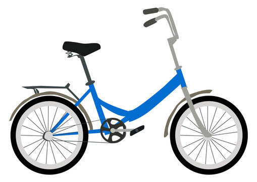 Bicycle vector drawing isolate on a white background