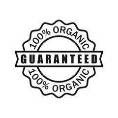 badge organic stamp icon in trendy flat design