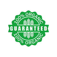 badge organic stamp icon in trendy flat design