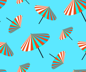 Seamless summer beach pattern. Hello Summer, holiday concept. Pop art. Summer holiday. Vector seamless pattern illustration