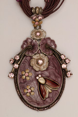 Necklace made as a hobby with hand workmanship. Jewelry used by women, necklace. A necklace that...