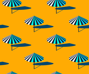 Seamless summer beach pattern. Hello Summer, holiday concept. Pop art. Summer holiday. Vector seamless pattern illustration