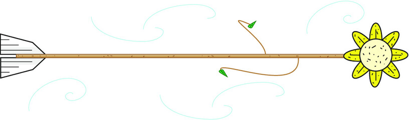 Flarrow. Hybrid between arrow and flower.
