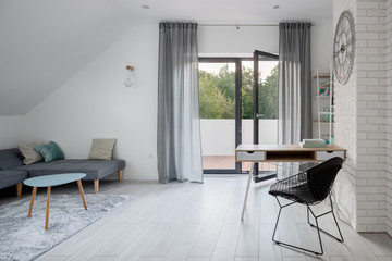 Attic room with balcony
