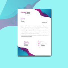 Professional and modern corporate letterhead template Premium design