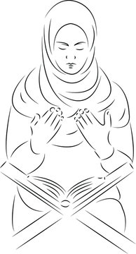 woman girl praying