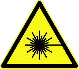 Warning sign. Laser light