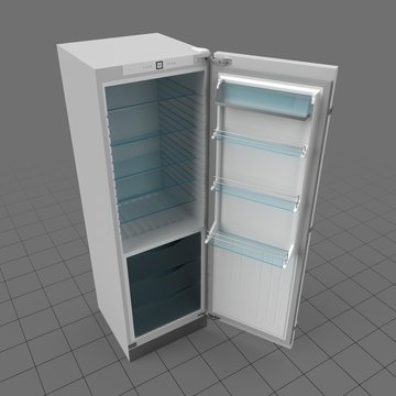 Open freestanding refrigerator