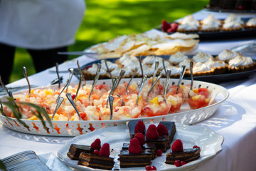 Catering buffet outdoor in an event