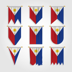 Philippines Flag in Different shapes, Flag of Philippines in Various Shapes