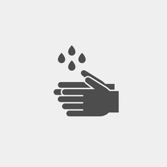 Hand wash flat vector icon. Clean hands flat vector icon