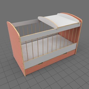 Crib with drawer