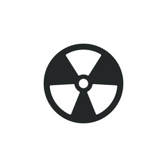 Single icon of a radioactive isolated on white background