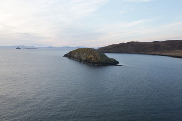 Fototapeta na wymiar Beautiful lone island in a sea loch. 