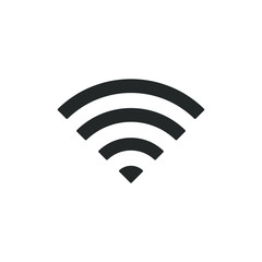 Simple icon of a signal wifi with fill color style design