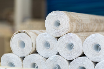 Trendy multicolored modern design rolls Wallpaper as background. Luxury wallpapers for interiors.