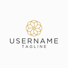 The golden mandala logo is perfect for the fashion, cosmetic, hotel and other industries.