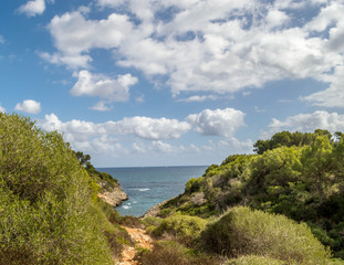 Fototapeta na wymiar A beautiful landscape from Cala Murta , Palma de Mallorca