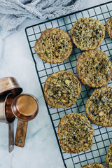 Baking Oatmeal Chocolate Chip Cookies