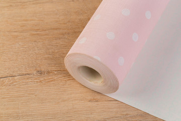 modern wallpaper on a wooden table in the room