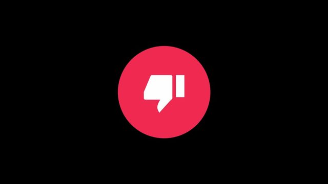 Dislike youtube button on chroma key black 
