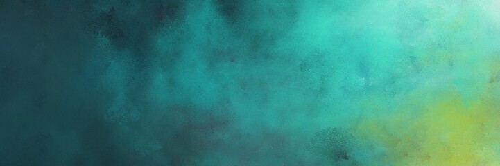 beautiful abstract painting background texture with dark slate gray, medium aqua marine and blue chill colors and space for text or image. can be used as postcard or poster - obrazy, fototapety, plakaty