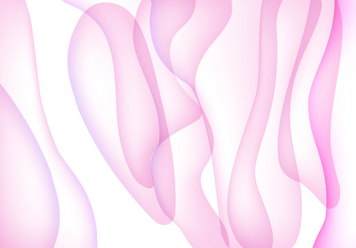 Movement of ink color. Abstract vector alcohol ink liquid illustration. 3d fluid flow shape. Pink splash in modern style, isolated with cool transparent texture. 3d fluid flow shape.