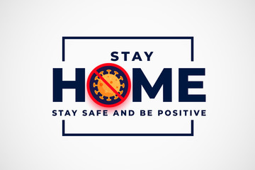 stay home and stop coronavirus background design