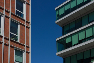 Fragment of the facade of an office building in Cracow.