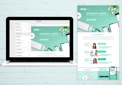 Green Style Webinar E-Newsletter Layout