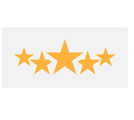 Rating stars vector icon. Five stars customer product rating review flat icon for apps and websites. Star icon vector. Classic rank isolated.