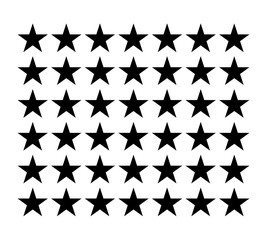 Set of Stars Vector Line Icons.