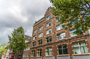 Fototapeta premium Traditional Dutch architecture colorful houses in Amsterdam, Netherlands