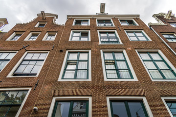 Traditional Dutch architecture colorful houses in Amsterdam, Netherlands