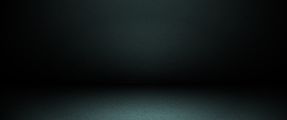 Vector illustration abstract empty blue and black color studio room. Graphic design with blank, empty space on blur gradient background. Used to display your products for template or banner background