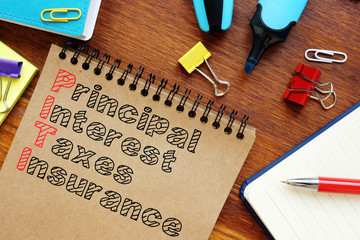 Principal, Interest, Taxes, Insurance PITI is shown on the business photo