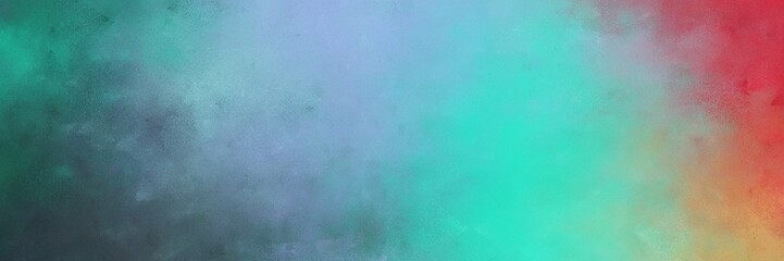 beautiful cadet blue and medium aqua marine colored vintage abstract painted background with space for text or image. can be used as horizontal background graphic