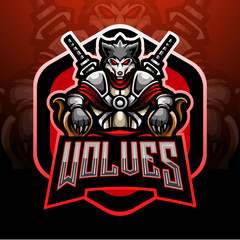 Wolves emperor esport logo mascot design