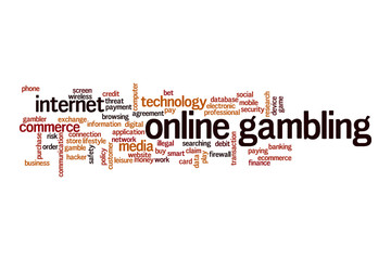Online gambling word cloud concept