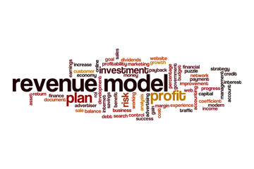 Revenue model word cloud concept