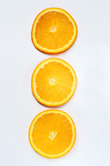 orange slice isolated on white background