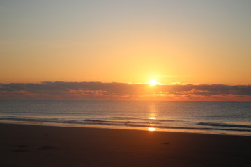 sunset on the beach