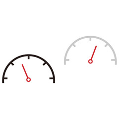 speed indicator set, icon illustration sign