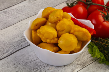 Tasty marinated patisson